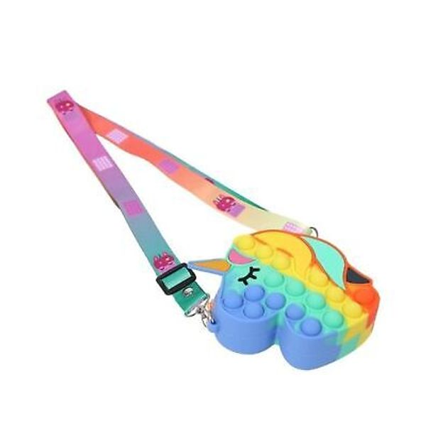 Rainbow Unicorn Pop it Purse Bag Fidget