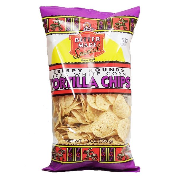 Better Made crispy rounds, 100% white corn tortilla chips, 13-oz. bag