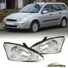 For 2000-2004 Ford Focus Clear Lens Chrome Headlights OE Replacement Pair