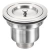 uxcell Sink Stopper, Drain Assembly, Kitchen Clog Prevention, Plug Strainer, Includes Filter Basket, For Washbasins, No Overflow, Silver