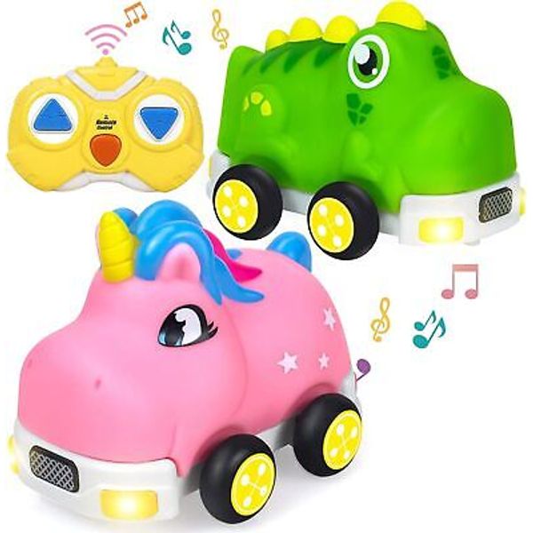 Remote Control Car for Toddler Age 2 3 4 5, Unicorn Toys Girls, Dinosaur...