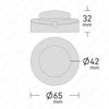 ElekTek Foot Press Switch in Line Push Button 65mm Diameter for 2 or 3 Core Flex Black