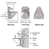 CRL DL631BN Brushed Nickel Adjustable Shelf Clamp Pair