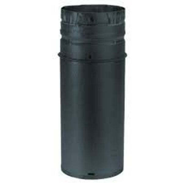 PelletVent Pro 4" Pellet Chimney Black Extension Pipe - 12"