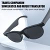 Smart Language Translator Glasses Sunglasses Headphone 144+ Language Translation