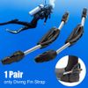 Kisbeibi Diving Fin Strap 1pair Rustproof Durable Quick Release Heel A-nti Slip Spring Snorkeling With Buckles(size:L)