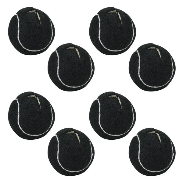 Set of 8 Chair Leg Covers Chair Socks Ball Furniture Protector Felt Scratch Resistant Shock Absorption (Black)