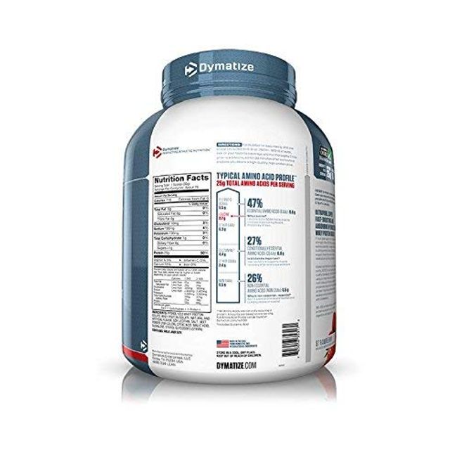  Dymatize ISO 100 Whey Protein Powder with Hydrolyzed Whey  Isolate, Strawberry, 25.6 Ounce : Health & Household