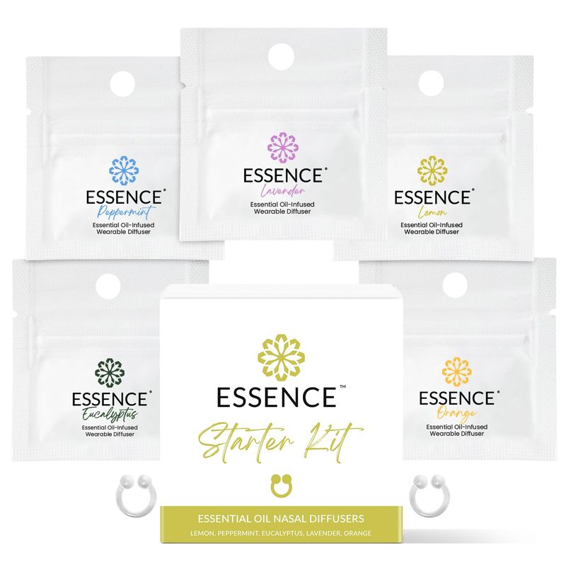 Essence Nasal Diffuser Starter Kit – Essential Oil Silicone Nose Ring ...