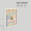 Tent Rules, Rustic Typography (Absorbent Ceramic Coaster, Single, Cork Back, Kitchen Table Decor)