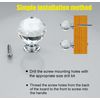 Roellgs 12 Piece 30mm Crystal Ball Glass Diamond Door Knobs with Screws, Premium Light Luxury Knobs Wardrobe Cupboard Drawer Knobs Single Hole Knobs (Clear)