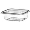 Thali Outlet - 100 x 1000cc Clear Plastic Salad Containers with Hinged Lids Stackable Leakproof Rectangle Boxes