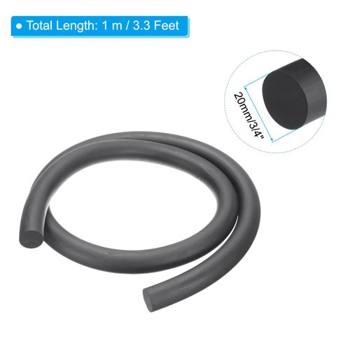 PATIKIL 3/4 Inch x 3.3 Feet Backer Rod, Hard Solid Nitrile Rubber Rope Caulk Crack Gaps Joint Filler Weather Stripping for Home Construction, Industrial Equipment Gasket DIY，Black