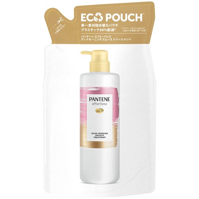Eco Package Pantene Effortless Good Morning Smooth Sleep Restore Hair Spreading Up Paraben Free Treatment Refill [Eco Pouch] 12.8 oz (350 g)