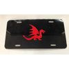 Stickysight.com Mystical Dragon in 3D - Black with RED Automotive License Frame Insert -