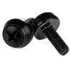 StarTech.com M5 x 12mm - Screws - 100 Pack, Black - M5 Mounting Screws for Server Rack & Cabinet (CABSCREWSM5B)