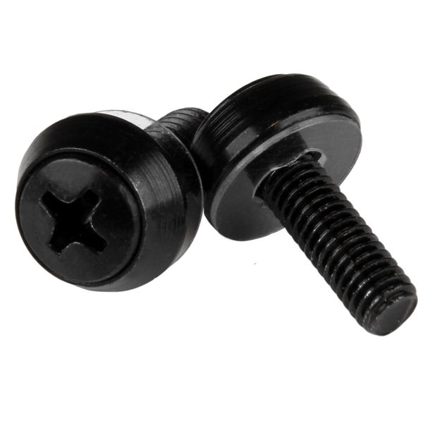 StarTech.com M5 x 12mm - Screws - 100 Pack, Black - M5 Mounting Screws for Server Rack & Cabinet (CABSCREWSM5B)