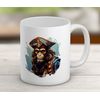 Shopagift Monkey Pirate Mug Buccaneer Captain Treasure White 11oz Large Gift Ceramic Cup