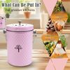 Countertop Compost Bin Kitchen,Odor Resistant Indoor Compost Bin with Lid Pink