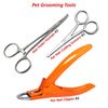 Pet Dog/Cat  Grooming Scissors Stainless Curved Forceps Nail Clipper Set