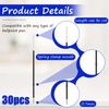 30 Pack Black 0.7mm Retractable Pen Refills: Medium Point Ink, Ballpoint Pen Refills