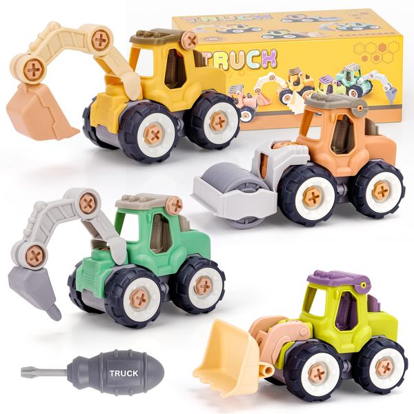 Boys Gifts for 3 Year Old Forklift Toy: Sand Box Toys for Kids Age 3-5 Beach Digger Toys for Toddlers Age 3 4 5 Small Construction Car Toys for 3 Baby Boy Easter Gifts Basket Birthday Toy Trucks