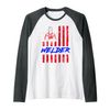 American Flag Patriotic Welder Engineer Welding Engineering Raglan Baseball Tee