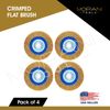 4-Pc 6" INCH ROUND BRASS WIRE BRUSH WHEEL FOR BENCH GRINDER - RUST/PAINT REMOVAL