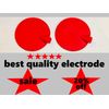 Replacement Reusable Rubber Carbon Electrode Pads Red, 2/pack, 3"