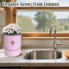 Countertop Compost Bin Kitchen,Odor Resistant Indoor Compost Bin with Lid Pink