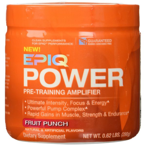 EPIQ - Power Pre-Training Amplifier Fruit Punch 40 Servings - 280 Grams