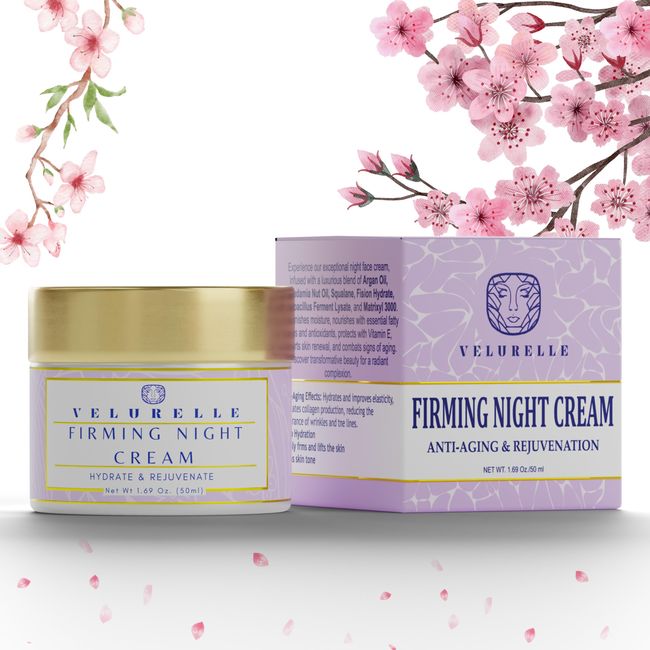 Advanced Firming Night Cream with Matrixyl 3000, Lactobacillus Ferment Lysate, Fision Hydrate, Hyaluronic Acid, Argan & Macadamia Nut Oil, Firmer, Hydrated, Radiant Skin, Targets Fine Lines & Wrinkles