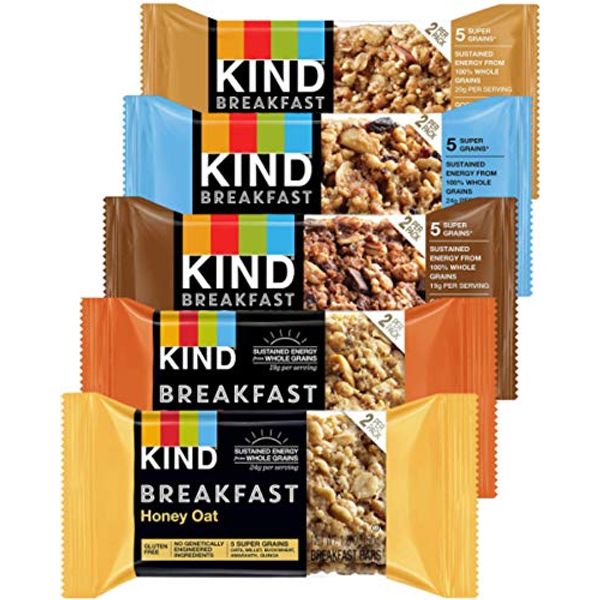 Kind Breakfast Bars Variety 5 Flavors In Sanisco Packaging (12 Pack (24 Bars))