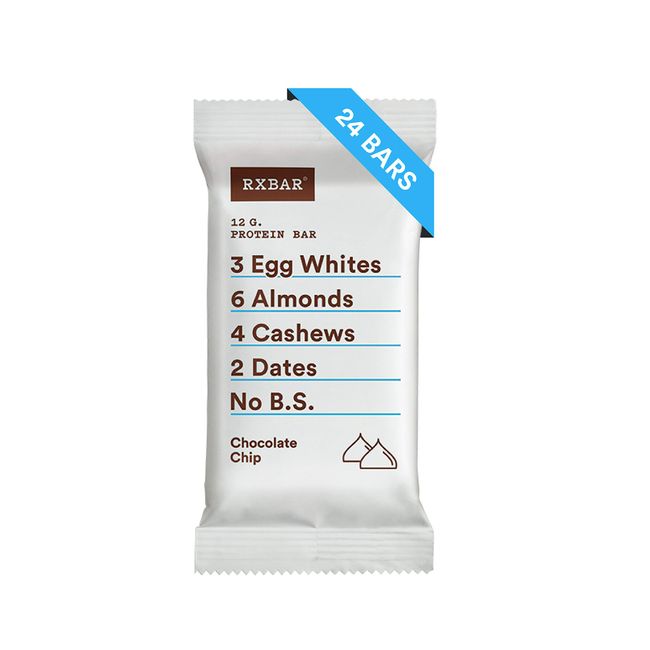 RXBAR, Chocolate Chip, Protein Bar, 1.83 Ounce (Pack of 24), High Protein Snack, Gluten Free