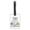 Gift Base Trust Me I'm A Vegan Visual Luggage Tag with Black Strap