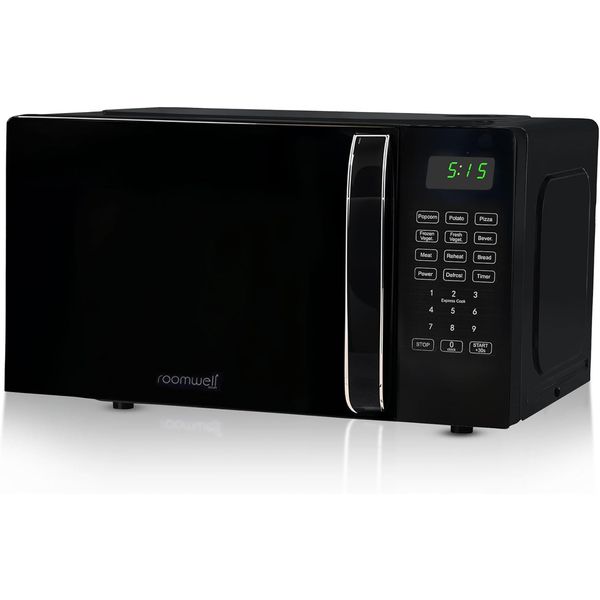 0.7 Cu Ft Microwave Countertop Small with Digital Display, 700 Watt Microwave Bl