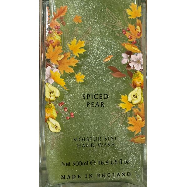 Spiced Pear Mositurizing Hand wash 16.9 fl oz glass decanter