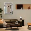 Ruomeng Wall Mirror Rectangular Crystal Crush Diamond Mirror for Home Decorat...