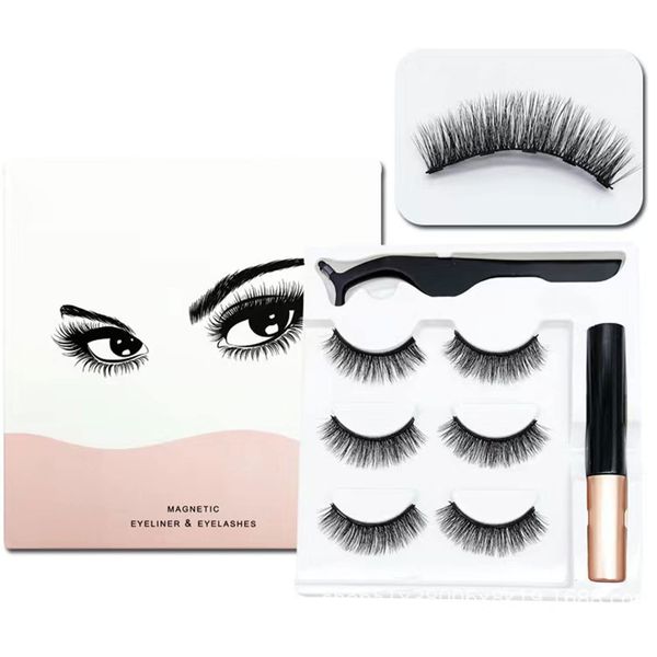 Magnetische Wimpern mit Magnetic Eyeliner 3D Magnet Wimpern Falsche Wimpern Magnetisch Wasserfest Künstliche Wimpern Set mit Pinzette Natürliche Wimpern Magnetic Lashes Magnetic Eyelashes