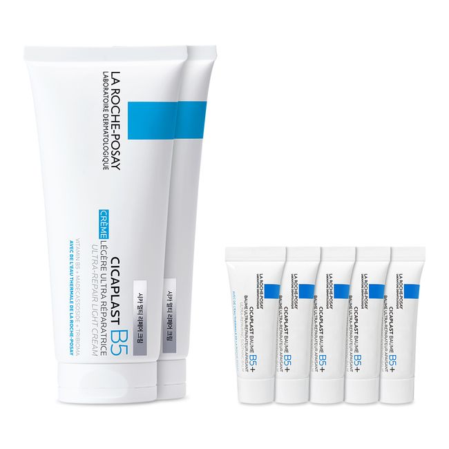 [La Roche-Posay] Cicaplast B5 Multi Repair Cream 100mlx2 + [Additional gift of 15ml Cica Balm] Cica Balm 3ml x5