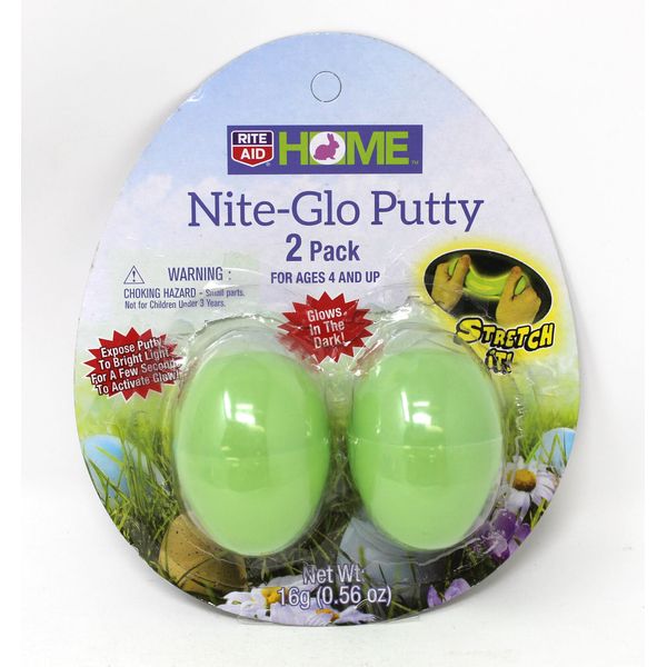 Home Nite-Glo Color Putty Green 2 Pack (Opened Pack)