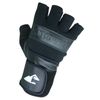 Hillbilly Wrist Guard Gloves - Half Finger (Black, X-Large)