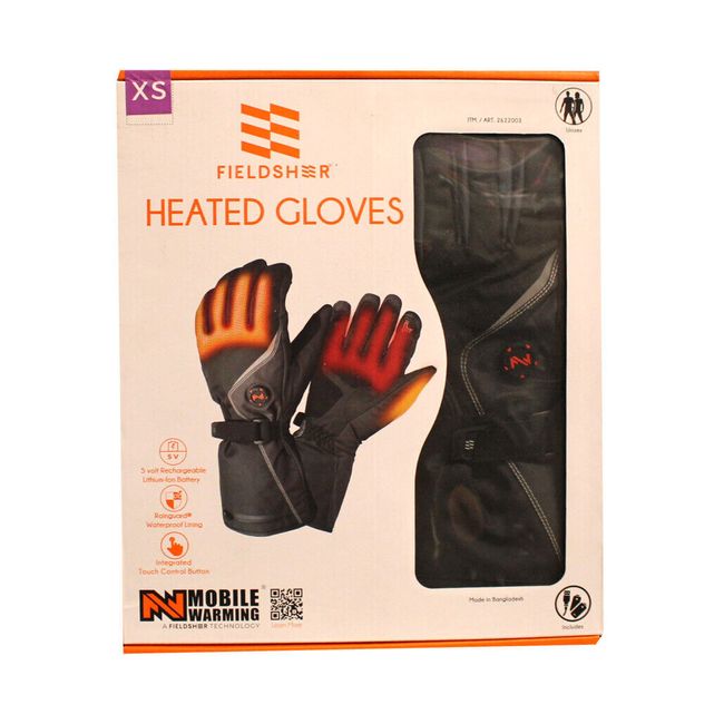 FieldSheer 5V Heated Gloves Black Extra Small