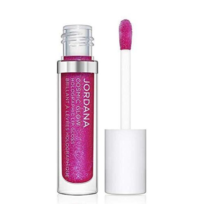 JORDANA Cosmic Glow Holographic Lip Gloss - Brilliant Fuchsia