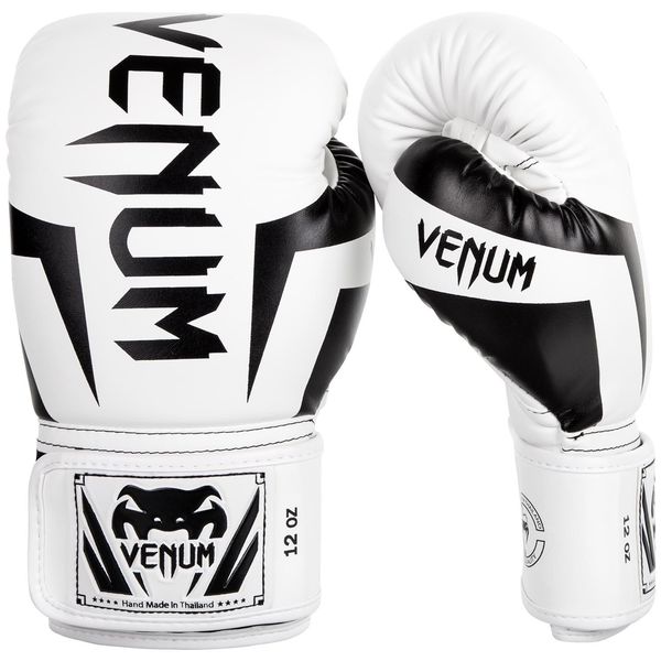 Venum Elite Boxing Gloves - White/Black