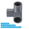 PATIKIL 4pcs 25mm 3 Way Elbow Pipe Fitting UPVC Joint Coupling Pipe Adapter for Pipe Connection, Gray