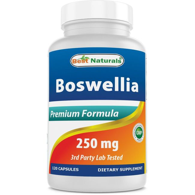 Best Naturals Boswellia 250 mg 120 Capsules -Joint Support - Pain Relief