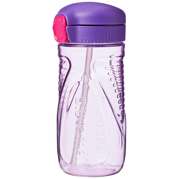 Sistema Hydrate Quick Flip Water Bottle | 520 ml | BPA Free Water Bottle with Straw | Purple