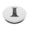 Letter I Initial Alphabet Black Monogram PopSockets Adhesive PopGrip