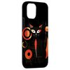 Case for iPhone 13 Retro Cat - Abstract Atomic Mid Century Modern